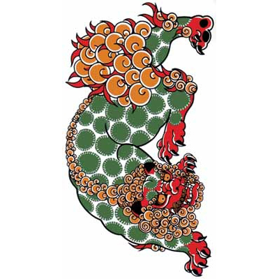 タトゥーシール 唐獅子(タトゥー・刺青シール)