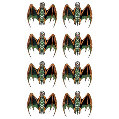 タトゥーシール ドクロ蝙蝠(タトゥー・刺青シール)