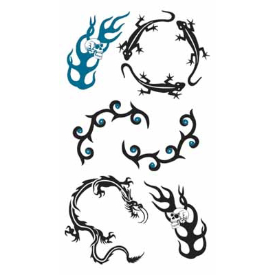 タトゥーシール おへそ・トライバル(タトゥー・刺青シール)