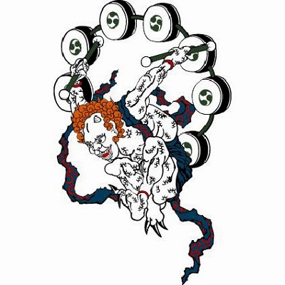 タトゥーシール 雷神(タトゥー・刺青シール)