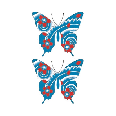 タトゥーシール 桜吹雪蝶(タトゥー・刺青シール)