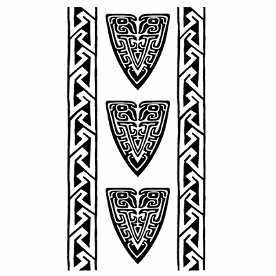 タトゥーシール 腕輪・トライバル2(タトゥー・刺青シール)
